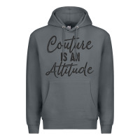 Rock couture is an attitude inspirational fashion quote cute lettering text Premium Hoodie - linhVisuals
