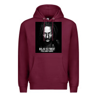 Burgundy buju banton reggae Premium Hoodie - linhVisuals