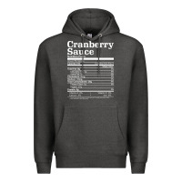 Charcoal Heather cranberry sauce nutrition facts funny thanksgiving christmas food nutr Premium Hoodie - linhVisuals