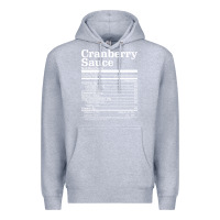 Heather Grey cranberry sauce nutrition facts funny thanksgiving christmas food nutr Premium Hoodie - linhVisuals