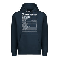 Navy cranberry sauce nutrition facts funny thanksgiving christmas food nutr Premium Hoodie - linhVisuals