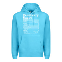 Ocean Blue cranberry sauce nutrition facts funny thanksgiving christmas food nutr Premium Hoodie - linhVisuals