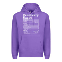 Purple cranberry sauce nutrition facts funny thanksgiving christmas food nutr Premium Hoodie - linhVisuals