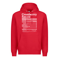 Red cranberry sauce nutrition facts funny thanksgiving christmas food nutr Premium Hoodie - linhVisuals