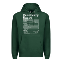 Sports Green cranberry sauce nutrition facts funny thanksgiving christmas food nutr Premium Hoodie - linhVisuals