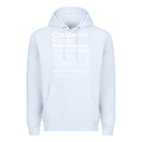 White cranberry sauce nutrition facts funny thanksgiving christmas food nutr Premium Hoodie - linhVisuals
