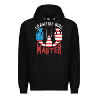 Black crawfish boil master american  flag us big red lobster design Premium Hoodie - linhVisuals