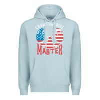 Blue Mist crawfish boil master american  flag us big red lobster design Premium Hoodie - linhVisuals