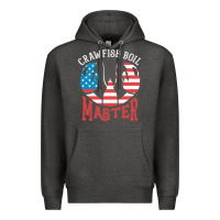 Charcoal Heather crawfish boil master american  flag us big red lobster design Premium Hoodie - linhVisuals