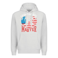 Dove Grey crawfish boil master american  flag us big red lobster design Premium Hoodie - linhVisuals