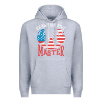 Heather Grey crawfish boil master american  flag us big red lobster design Premium Hoodie - linhVisuals