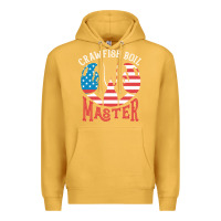Mustard crawfish boil master american  flag us big red lobster design Premium Hoodie - linhVisuals