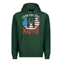 Sports Green crawfish boil master american  flag us big red lobster design Premium Hoodie - linhVisuals