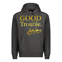 Charcoal Heather good trouble john lewis signature Premium Hoodie - linhVisuals