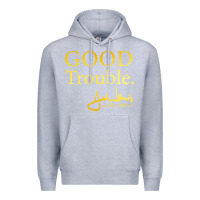 Heather Grey good trouble john lewis signature Premium Hoodie - linhVisuals