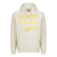 Oatmeal Heather good trouble john lewis signature Premium Hoodie - linhVisuals