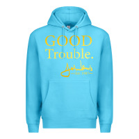 Ocean Blue good trouble john lewis signature Premium Hoodie - linhVisuals