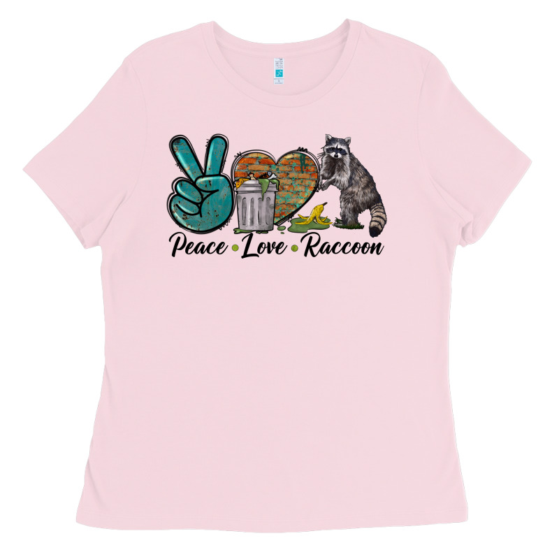 Peace Love Raccoon Ladies Tee by LillyAllenDesigns | Teevron