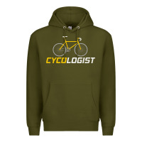 Army Green cycologist funny cycling and bicycle sport design cycler humor gift bi Premium Hoodie - linhVisuals