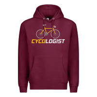 Burgundy cycologist funny cycling and bicycle sport design cycler humor gift bi Premium Hoodie - linhVisuals