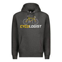 Charcoal Heather cycologist funny cycling and bicycle sport design cycler humor gift bi Premium Hoodie - linhVisuals