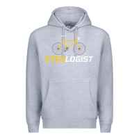 Heather Grey cycologist funny cycling and bicycle sport design cycler humor gift bi Premium Hoodie - linhVisuals