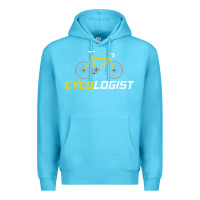 Ocean Blue cycologist funny cycling and bicycle sport design cycler humor gift bi Premium Hoodie - linhVisuals