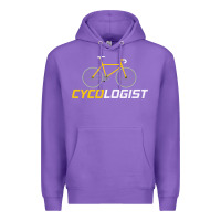 Purple cycologist funny cycling and bicycle sport design cycler humor gift bi Premium Hoodie - linhVisuals