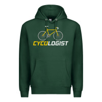 Sports Green cycologist funny cycling and bicycle sport design cycler humor gift bi Premium Hoodie - linhVisuals