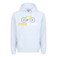 White cycologist funny cycling and bicycle sport design cycler humor gift bi Premium Hoodie - linhVisuals