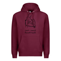 Burgundy Car Seat Headrest Premium Hoodie - linhVisuals