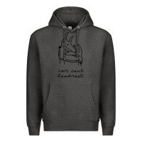 Charcoal Heather Car Seat Headrest Premium Hoodie - linhVisuals