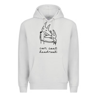 Dove Grey Car Seat Headrest Premium Hoodie - linhVisuals