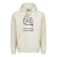 Oatmeal Heather Car Seat Headrest Premium Hoodie - linhVisuals