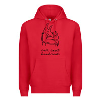 Red Car Seat Headrest Premium Hoodie - linhVisuals