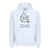 White Car Seat Headrest Premium Hoodie - linhVisuals