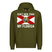 Army Green don't new york my florida vintage flag funny saying gift Premium Hoodie - linhVisuals