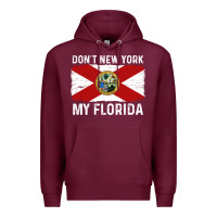 Burgundy don't new york my florida vintage flag funny saying gift Premium Hoodie - linhVisuals