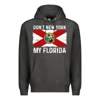 Charcoal Heather don't new york my florida vintage flag funny saying gift Premium Hoodie - linhVisuals