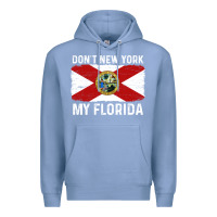 Colony Blue don't new york my florida vintage flag funny saying gift Premium Hoodie - linhVisuals