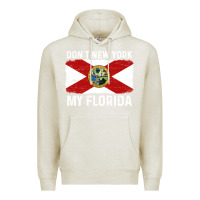 Oatmeal Heather don't new york my florida vintage flag funny saying gift Premium Hoodie - linhVisuals