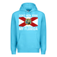 Ocean Blue don't new york my florida vintage flag funny saying gift Premium Hoodie - linhVisuals
