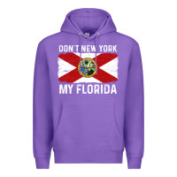 Purple don't new york my florida vintage flag funny saying gift Premium Hoodie - linhVisuals