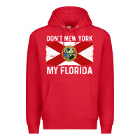 Red don't new york my florida vintage flag funny saying gift Premium Hoodie - linhVisuals