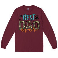 Burgundy best dad ever Long Sleeve Tee - Artiststas
