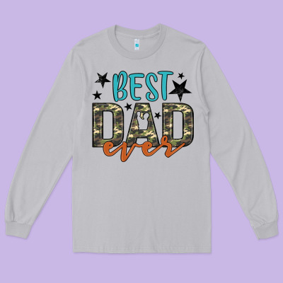 Best Dad Ever Long Sleeve Tee Designed By Artiststas
