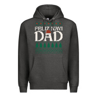 Charcoal Heather feliz navi dad ugly christmas sweater funny spanish xmas pun gift for Premium Hoodie - linhVisuals
