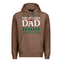 Chestnut feliz navi dad ugly christmas sweater funny spanish xmas pun gift for Premium Hoodie - linhVisuals