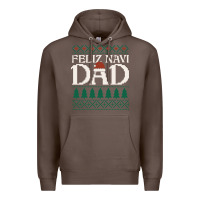 Coffee feliz navi dad ugly christmas sweater funny spanish xmas pun gift for Premium Hoodie - linhVisuals