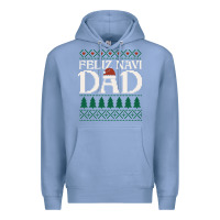Colony Blue feliz navi dad ugly christmas sweater funny spanish xmas pun gift for Premium Hoodie - linhVisuals